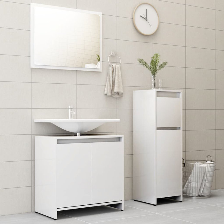 Ebern Designs Driti 3 Piece Bathroom Furniture Suite Set Wayfair co uk